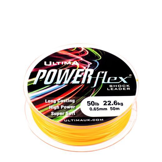 Ultima Powerflex Shock Leader Fishing Line: 1/2kg: Crystal: 40lb